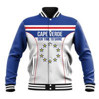 Custom Cape Verde Pride Baseball Jacket Blue Sharks Rising - Wonder Print Shop