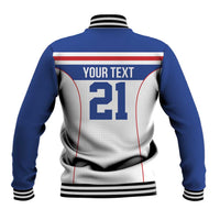 Custom Cape Verde Pride Baseball Jacket Blue Sharks Rising - Wonder Print Shop