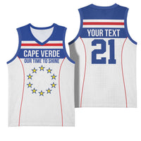 Custom Cape Verde Pride Basketball Jersey Blue Sharks Rising - Wonder Print Shop