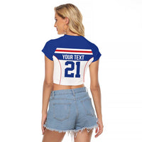 Custom Cape Verde Pride Raglan Cropped T Shirt Blue Sharks Rising - Wonder Print Shop