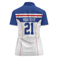 Custom Cape Verde Pride Women Polo Shirt Blue Sharks Rising - Wonder Print Shop