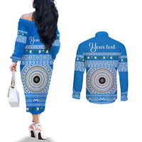 personalised-fiji-marau-na-kerisimasi-couples-matching-off-the-shoulder-long-sleeve-dress-and-long-sleeve-button-shirt-merry-christmas-tapa-pattern-blue-style