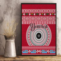 Personalised Fiji Marau Na Kerisimasi Canvas Wall Art Merry Christmas Tapa Pattern Red Style LT9 - Wonder Print Shop