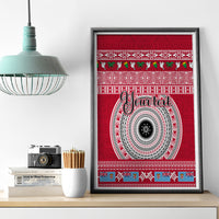 Personalised Fiji Marau Na Kerisimasi Canvas Wall Art Merry Christmas Tapa Pattern Red Style LT9 - Wonder Print Shop