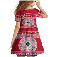 Personalised Fiji Marau Na Kerisimasi Family Matching Mermaid Dress and Hawaiian Shirt Merry Christmas Tapa Pattern Red Style LT9 - Wonder Print Shop