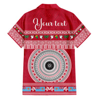Personalised Fiji Marau Na Kerisimasi Hawaiian Shirt Merry Christmas Tapa Pattern Red Style - Wonder Print Shop