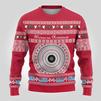Personalised Fiji Marau Na Kerisimasi Ugly Christmas Sweater Merry Christmas Tapa Pattern Red Style - Wonder Print Shop