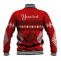 Personalised Tonga Kilisimasi Fiefia Baseball Jacket Merry Christmas with Turtle Ngatu Pattern LT9 - Wonder Print Shop