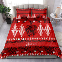 Personalised Tonga Kilisimasi Fiefia Bedding Set Merry Christmas with Turtle Ngatu Pattern LT9 - Wonder Print Shop