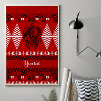 Personalised Tonga Kilisimasi Fiefia Canvas Wall Art Merry Christmas with Turtle Ngatu Pattern LT9 - Wonder Print Shop
