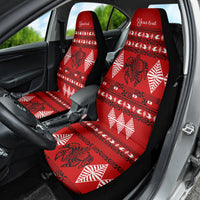 Personalised Tonga Kilisimasi Fiefia Car Seat Cover Merry Christmas with Turtle Ngatu Pattern LT9 - Wonder Print Shop