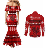 personalised-tonga-kilisimasi-fiefia-couples-matching-mermaid-dress-and-long-sleeve-button-shirt-merry-christmas-with-turtle-ngatu-pattern
