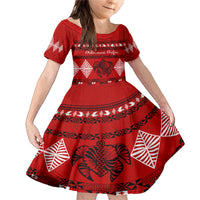 Personalised Tonga Kilisimasi Fiefia Family Matching Mermaid Dress and Hawaiian Shirt Merry Christmas with Turtle Ngatu Pattern LT9 - Wonder Print Shop