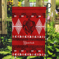 Personalised Tonga Kilisimasi Fiefia Garden Flag Merry Christmas with Turtle Ngatu Pattern - Wonder Print Shop