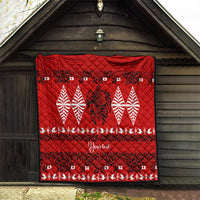 Personalised Tonga Kilisimasi Fiefia Quilt Merry Christmas with Turtle Ngatu Pattern - Wonder Print Shop
