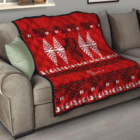 Personalised Tonga Kilisimasi Fiefia Quilt Merry Christmas with Turtle Ngatu Pattern - Wonder Print Shop