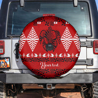Personalised Tonga Kilisimasi Fiefia Spare Tire Cover Merry Christmas with Turtle Ngatu Pattern - Wonder Print Shop