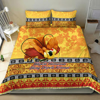 PNG Hamamas Krismas Bedding Set Papua New Guinea Bird Of Paradise Merry Christmas Gold Style LT9 - Wonder Print Shop