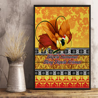 PNG Hamamas Krismas Canvas Wall Art Papua New Guinea Bird Of Paradise Merry Christmas Gold Style LT9 - Wonder Print Shop