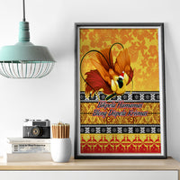 PNG Hamamas Krismas Canvas Wall Art Papua New Guinea Bird Of Paradise Merry Christmas Gold Style LT9 - Wonder Print Shop