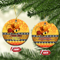 PNG Hamamas Krismas Ceramic Ornament Papua New Guinea Bird Of Paradise Merry Christmas Gold Style LT9 - Wonder Print Shop