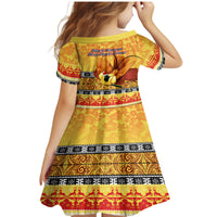 PNG Hamamas Krismas Family Matching Mermaid Dress and Hawaiian Shirt Papua New Guinea Bird Of Paradise Merry Christmas Gold Style LT9 - Wonder Print Shop