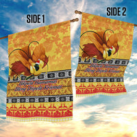 PNG Hamamas Krismas Garden Flag Papua New Guinea Bird Of Paradise Merry Christmas Gold Style - Wonder Print Shop