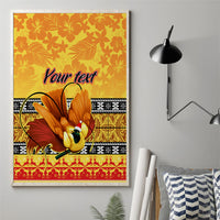 Personalised PNG Hamamas Krismas Canvas Wall Art Papua New Guinea Bird Of Paradise Merry Christmas Gold Style LT9 - Wonder Print Shop