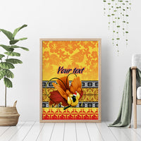 Personalised PNG Hamamas Krismas Canvas Wall Art Papua New Guinea Bird Of Paradise Merry Christmas Gold Style LT9 - Wonder Print Shop