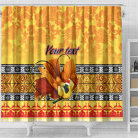 personalised-png-hamamas-krismas-shower-curtain-papua-new-guinea-bird-of-paradise-merry-christmas-gold-style