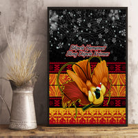 PNG Hamamas Krismas Canvas Wall Art Papua New Guinea Bird Of Paradise Merry Christmas Black Style LT9 - Wonder Print Shop