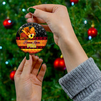 PNG Hamamas Krismas Ceramic Ornament Papua New Guinea Bird Of Paradise Merry Christmas Black Style LT9 - Wonder Print Shop