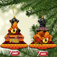 PNG Hamamas Krismas Ceramic Ornament Papua New Guinea Bird Of Paradise Merry Christmas Black Style LT9 - Wonder Print Shop