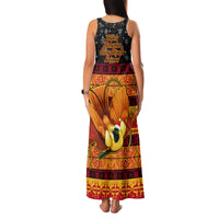 PNG Hamamas Krismas Family Matching Tank Maxi Dress and Hawaiian Shirt Papua New Guinea Bird Of Paradise Merry Christmas Black Style - Wonder Print Shop