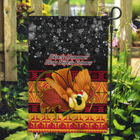 PNG Hamamas Krismas Garden Flag Papua New Guinea Bird Of Paradise Merry Christmas Black Style - Wonder Print Shop
