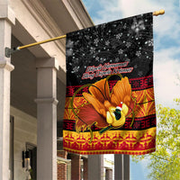 PNG Hamamas Krismas Garden Flag Papua New Guinea Bird Of Paradise Merry Christmas Black Style - Wonder Print Shop