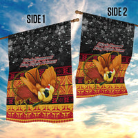 PNG Hamamas Krismas Garden Flag Papua New Guinea Bird Of Paradise Merry Christmas Black Style - Wonder Print Shop