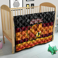 PNG Hamamas Krismas Quilt Papua New Guinea Bird Of Paradise Merry Christmas Black Style - Wonder Print Shop
