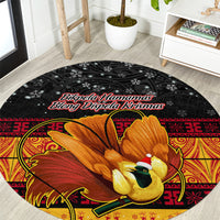 png-hamamas-krismas-round-carpet-papua-new-guinea-bird-of-paradise-merry-christmas-black-style