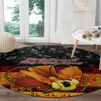 png-hamamas-krismas-round-carpet-papua-new-guinea-bird-of-paradise-merry-christmas-black-style