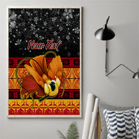 Personalised PNG Hamamas Krismas Canvas Wall Art Papua New Guinea Bird Of Paradise Merry Christmas Black Style LT9 - Wonder Print Shop