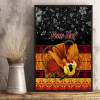 Personalised PNG Hamamas Krismas Canvas Wall Art Papua New Guinea Bird Of Paradise Merry Christmas Black Style LT9 - Wonder Print Shop