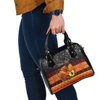 personalised-png-hamamas-krismas-shoulder-handbag-papua-new-guinea-bird-of-paradise-merry-christmas-black-style