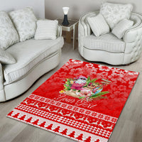 Personalised Hawaii Mele Kalikimaka Area Rug Santa Beach Merry Christmas LT9 - Wonder Print Shop