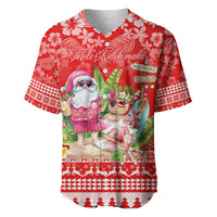 Personalised Hawaii Mele Kalikimaka Baseball Jersey Santa Beach Merry Christmas LT9 - Wonder Print Shop