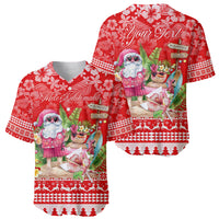 Personalised Hawaii Mele Kalikimaka Baseball Jersey Santa Beach Merry Christmas LT9 - Wonder Print Shop