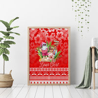 Personalised Hawaii Mele Kalikimaka Canvas Wall Art Santa Beach Merry Christmas LT9 - Wonder Print Shop