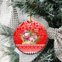Personalised Hawaii Mele Kalikimaka Ceramic Ornament Santa Beach Merry Christmas LT9 - Wonder Print Shop