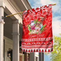 Personalised Hawaii Mele Kalikimaka Garden Flag Santa Beach Merry Christmas - Wonder Print Shop