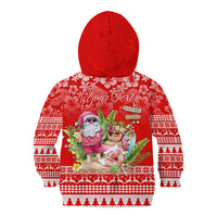 Personalised Hawaii Mele Kalikimaka Kid Hoodie Santa Beach Merry Christmas - Wonder Print Shop